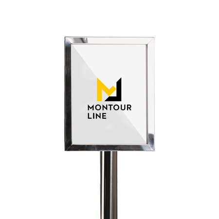 MONTOUR LINE Sign Frame Floor Standing 8.5x11V Pol.Steel ENTER ENTRADA FSE200-8511-V-PS-ENTERDBL